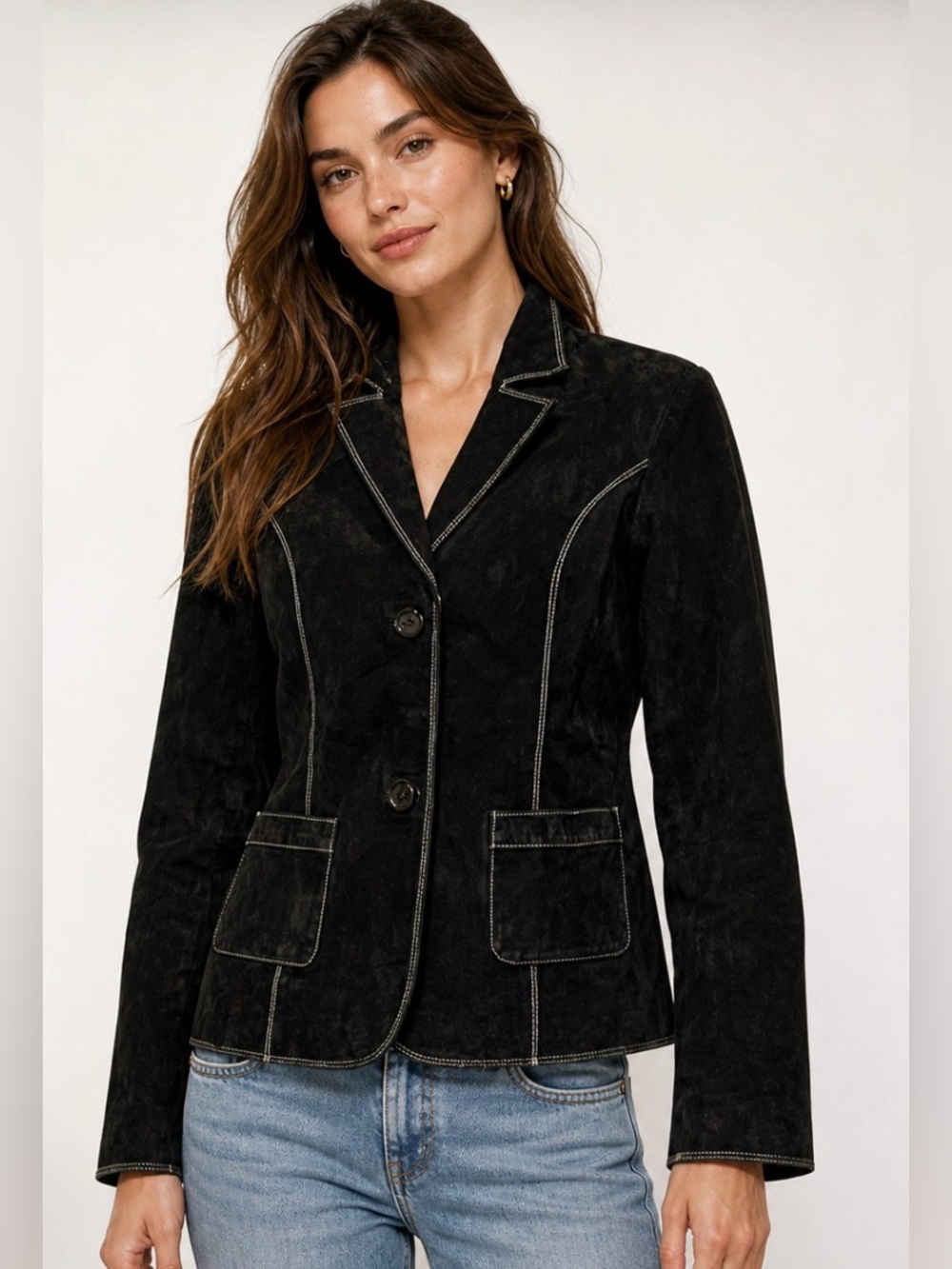 Vintage Pacific Rose suede jacket size L